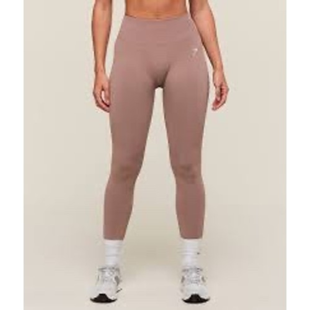Gymshark Womens High Waisted Pocket Leggings Mauve Pink Athletic Yoga Pants XS
